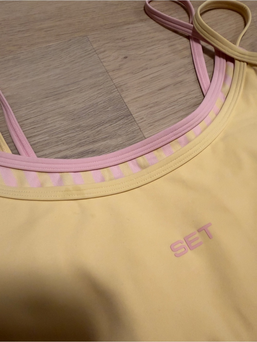 SET Active Birthday Airluxe Breathe Tank and Shorts in Taffy (M) - Picture 3 of 7